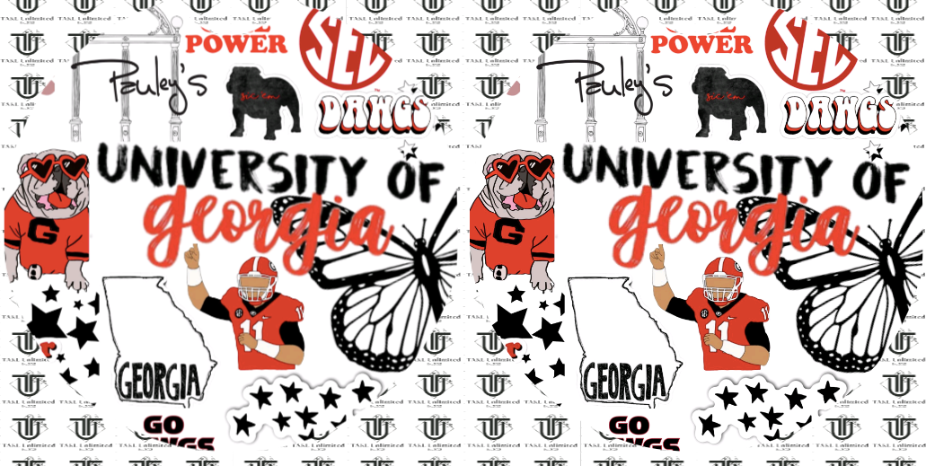 University of GA Collage Ceramic Car Coasters