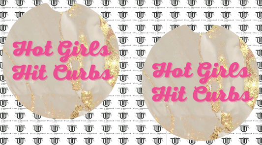 Hot Girls Hit Curbs Ceramic Car Coasters