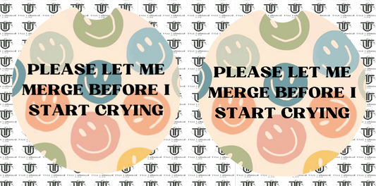 Please Let Me Merge Ceramic Car Coasters